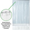 image:imageiDesign PEVA Mold and Mildew Resistant Plastic Shower Curtain Liner for Use Alone or With Fabric Curtain Set of 2 72 x 72 White  Mold and Mildew Resistant Plastic Use Alone or With Fabric CurtainClear