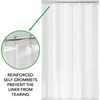 image:imageiDesign PEVA Mold and Mildew Resistant Plastic Shower Curtain Liner for Use Alone or With Fabric Curtain Set of 2 72 x 72 White  Mold and Mildew Resistant Plastic Use Alone or With Fabric CurtainWhite