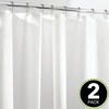 image:imageiDesign PEVA Mold and Mildew Resistant Plastic Shower Curtain Liner for Use Alone or With Fabric Curtain Set of 2 72 x 72 White  Mold and Mildew Resistant Plastic Use Alone or With Fabric CurtainFrost