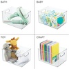 image:imageiDesign Pantry Organizer Bins with Handles Set of 2 Clear  Storage for Cabinets or Fridge