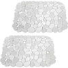 image:imageiDesign Pebblz Kitchen Sink Protector Mat Graphite  01 x 136 x 107Clear