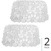 image:imageiDesign Pebblz Kitchen Sink Protector Mat Graphite  01 x 136 x 107Clear