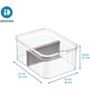 image:imageiDesign Plastic Crisp Divided Fruit and Vegetable Storage with Easy to Grip Integrated Handles Designed to Keep Food Fresh Longer 832 x 632 x 376 2 Section  Easy to Grip Integrated Handles Keeps Food Fresh LongerPack of 1