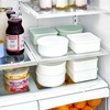 image:imageiDesign Plastic Small Round Divided Storage Container Green Tint  Fridge and Freezer SafeCoconut