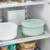 image:imageiDesign Plastic Small Round Divided Storage Container Green Tint  Fridge and Freezer SafeGreen Tint