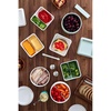 image:imageiDesign Plastic Small Round Divided Storage Container Green Tint  Fridge and Freezer SafeGreen Tint