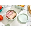 image:imageiDesign Plastic Small Round Divided Storage Container Green Tint  Fridge and Freezer SafeGreen Tint