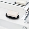 image:imageiDesign Plastic Soap Dish Soap Saver and Kitchen Sponge Holder  Set of 3 075 x 325 x 475 Clear  For Kitchen For BathBlack