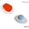 image:imageiDesign Plastic Soap Dish Soap Saver and Kitchen Sponge Holder  Set of 3 075 x 325 x 475 Clear  For Kitchen For BathClear