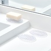 image:imageiDesign Plastic Soap Dish Soap Saver and Kitchen Sponge Holder  Set of 3 075 x 325 x 475 Clear  For Kitchen For BathClear