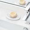 image:imageiDesign Plastic Soap Dish Soap Saver and Kitchen Sponge Holder  Set of 3 075 x 325 x 475 Clear  For Kitchen For BathWhite