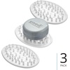 image:imageiDesign Plastic Soap Dish Soap Saver and Kitchen Sponge Holder  Set of 3 075 x 325 x 475 Clear  For Kitchen For BathWhite