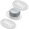 image:imageiDesign Plastic Soap Dish Soap Saver and Kitchen Sponge Holder  Set of 3 075 x 325 x 475 Clear  For Kitchen For BathWhite