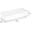 image:imageiDesign Plastic Stackable HingedLid Storage Box  Set of 4  Clear  Pantry or Kitchen UsePack of 2