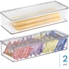 image:imageiDesign Plastic Stackable HingedLid Storage Box  Set of 4  Clear  Pantry or Kitchen UsePack of 2