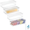 image:imageiDesign Plastic Stackable HingedLid Storage Box  Set of 4  Clear  Pantry or Kitchen UsePack of 4
