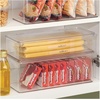 image:imageiDesign Plastic Stackable HingedLid Storage Box  Set of 4  Clear  Pantry or Kitchen UsePack of 4