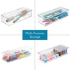 image:imageiDesign Plastic Stackable HingedLid Storage Box  Set of 4  Clear  Pantry or Kitchen UsePack of 4