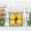 image:imageiDesign Plastic Stackable HingedLid Storage Box Set of 6 Clear  For Kitchen For Bathroom For OfficePack of 3