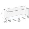 image:imageiDesign Plastic Stackable HingedLid Storage Box Set of 6 Clear  For Kitchen For Bathroom For OfficePack of 6