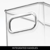 image:imageiDesign Plastic Stackable Pantry Bin Clear  Storage Bin with Handles For Cabinets or FridgeCombo Pack