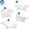 image:imageiDesign Plastic Stackable Pantry Bin Clear  Storage Bin with Handles For Cabinets or FridgeCombo Pack