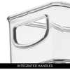 image:imageiDesign Plastic Stackable Pantry Bin Clear  Storage Bin with Handles For Cabinets or FridgePack of 1