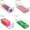 image:imageiDesign Plastic Stackable Pantry Bin Clear  Storage Bin with Handles For Cabinets or FridgePack of 1