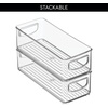 image:imageiDesign Plastic Stackable Pantry Bin Clear  Storage Bin with Handles For Cabinets or FridgePack of 2
