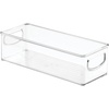 image:imageiDesign Plastic Stackable Pantry Bin Clear  Storage Bin with Handles For Cabinets or FridgePack of 2
