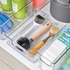 image:imageiDesign Plastic Stackable Pantry Bin Set of 2 Clear  Organizer Bin with Handles For Cabinets or FridgePack of 1