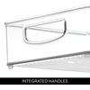 image:imageiDesign Plastic Stackable Pantry Bin Set of 2 Clear  Organizer Bin with Handles For Cabinets or FridgePack of 1