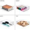 image:imageiDesign Plastic Stackable Pantry Bin Set of 2 Clear  Organizer Bin with Handles For Cabinets or FridgePack of 1