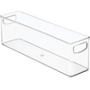 image:imageiDesign Plastic Stackable Pantry Bin Set of 2 Clear  Storage Bin with Handles For Cabinets or Fridge16 x 4 x 5