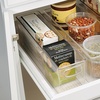 image:imageiDesign Plastic Stackable Pantry Bin Set of 2 Clear  Storage Bin with Handles For Cabinets or Fridge16 x 4 x 5