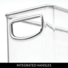 image:imageiDesign Plastic Stackable Pantry Bin Set of 2 Clear  Storage Bin with Handles For Cabinets or Fridge16 x 4 x 5