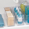 image:imageiDesign Plastic Stackable Pantry Bin Set of 2 Clear  Storage Bin with Handles For Cabinets or Fridge16 x 4 x 5