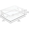 image:imageiDesign Plastic Stackable Pantry Bin Set of 2 Clear  Storage Bin with Handles For Cabinets or FridgePack of 1