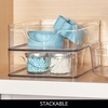 image:imageiDesign Plastic Stackable Pantry Bin Set of 2 Clear  Storage Bin with Handles For Cabinets or FridgePack of 1