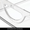 image:imageiDesign Plastic Stackable Pantry Bin Set of 2 Clear  Storage Bin with Handles For Cabinets or FridgePack of 1