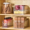 image:imageiDesign Plastic Stackable Pantry Bin Set of 2 Clear  Storage Bin with Handles For Cabinets or FridgePack of 1