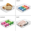 image:imageiDesign Plastic Stackable Pantry Bin Set of 2 Clear  Storage Bin with Handles For Cabinets or FridgePack of 1