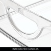 image:imageiDesign Plastic Stackable Pantry Bin Set of 2 Clear  Storage Bin with Handles For Cabinets or FridgePack of 4