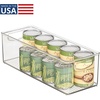 image:imageiDesign Plastic Stackable Pantry Bin with Handles Set of 4 Clear  For Kitchen Cabinets or Fridge Made in USAPack of 1