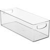 image:imageiDesign Plastic Stackable Pantry Bin with Handles Set of 4 Clear  For Kitchen Cabinets or Fridge Made in USAPack of 1