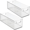 image:imageiDesign Plastic Stackable Pantry Bin with Handles Set of 4 Clear  For Kitchen Cabinets or Fridge Made in USAPack of 2