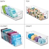 image:imageiDesign Plastic Stackable Pantry Bin with Handles Set of 4 Clear  For Kitchen Cabinets or Fridge Made in USAPack of 4