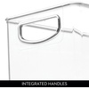 image:imageiDesign Plastic Stackable Pantry Bin with Handles Set of 4 Clear  For Kitchen Cabinets or Fridge Made in USAPack of 4