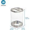image:imageiDesign Plastic Toothbrush Holder with Three Divided Compartments The Ilyse Collection  425 x 64 x 345 Clear amp Brushed NickelPack of 1