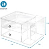 image:imageiDesign Plastic Vanity Compact Storage Set Compartments for Cosmetics Dental Supplies Hair Care Bathroom Dorm Desk Countertop Office 65 x 65 x 65 2 DrawerSide Organizer2 Drawers with Side Organizer